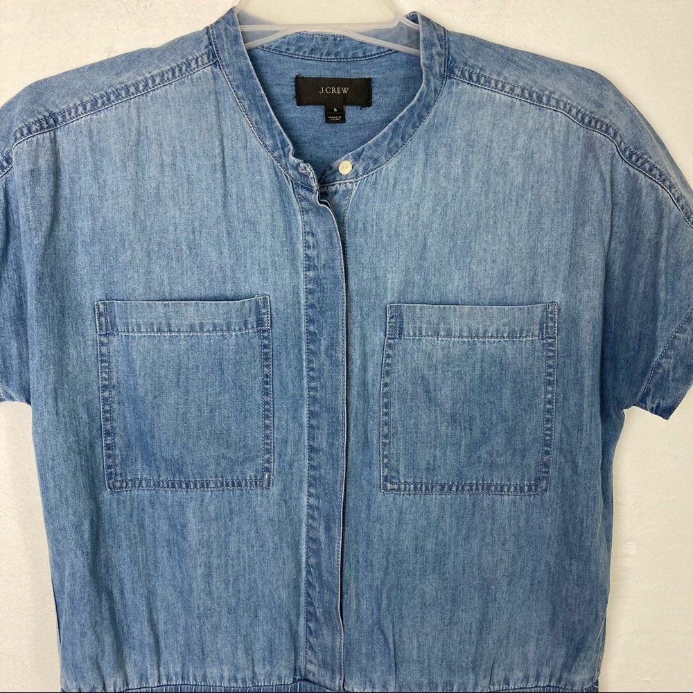 J. Crew Lightweight Denim Chambray Romper 8 - Picture 3 of 10
